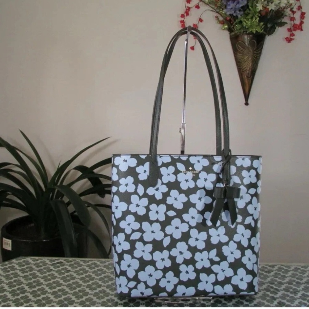 Kate Spade Black and White Floral Tote